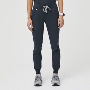 Zamora™ Jogger Scrub Pants high waisted. DARK HARBOR